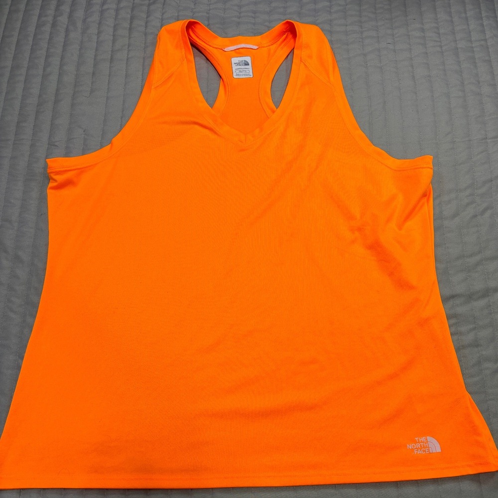 The North Face Womens VaporWick Racerback Tank Top Neon Orange XXL Athletic